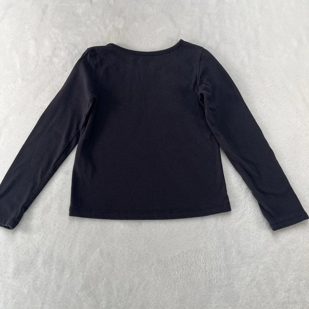 Toughskins Long Sleeve Shirt Girls Small Embroidered Pumpkin Halloween